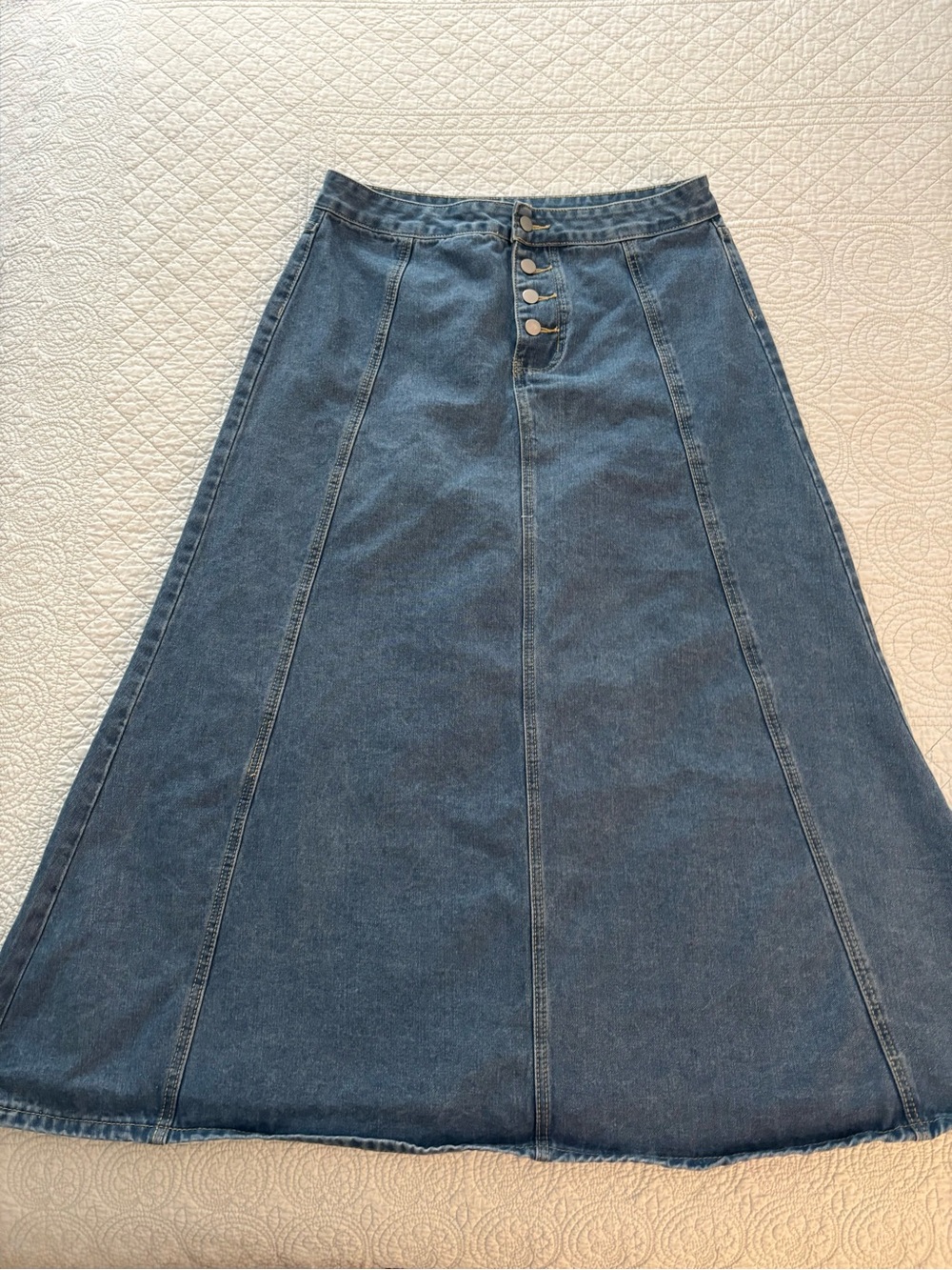 Denim maxi skirt. Size XL. - Picture 2 of 10